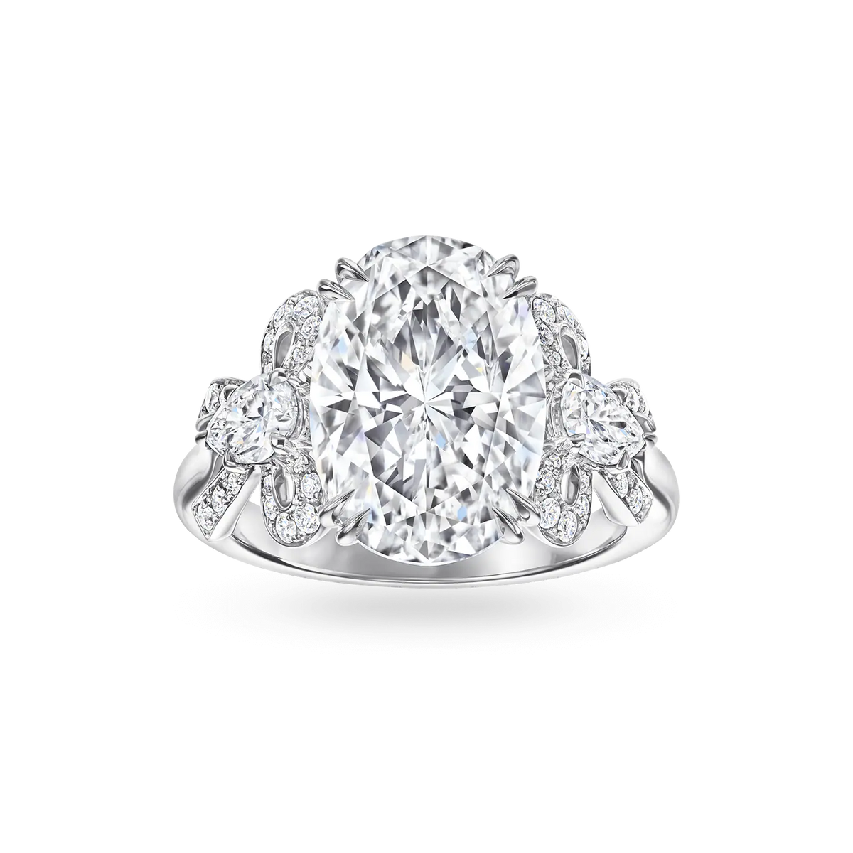 Carave Paris Oval Diamond Floral Halo Ring