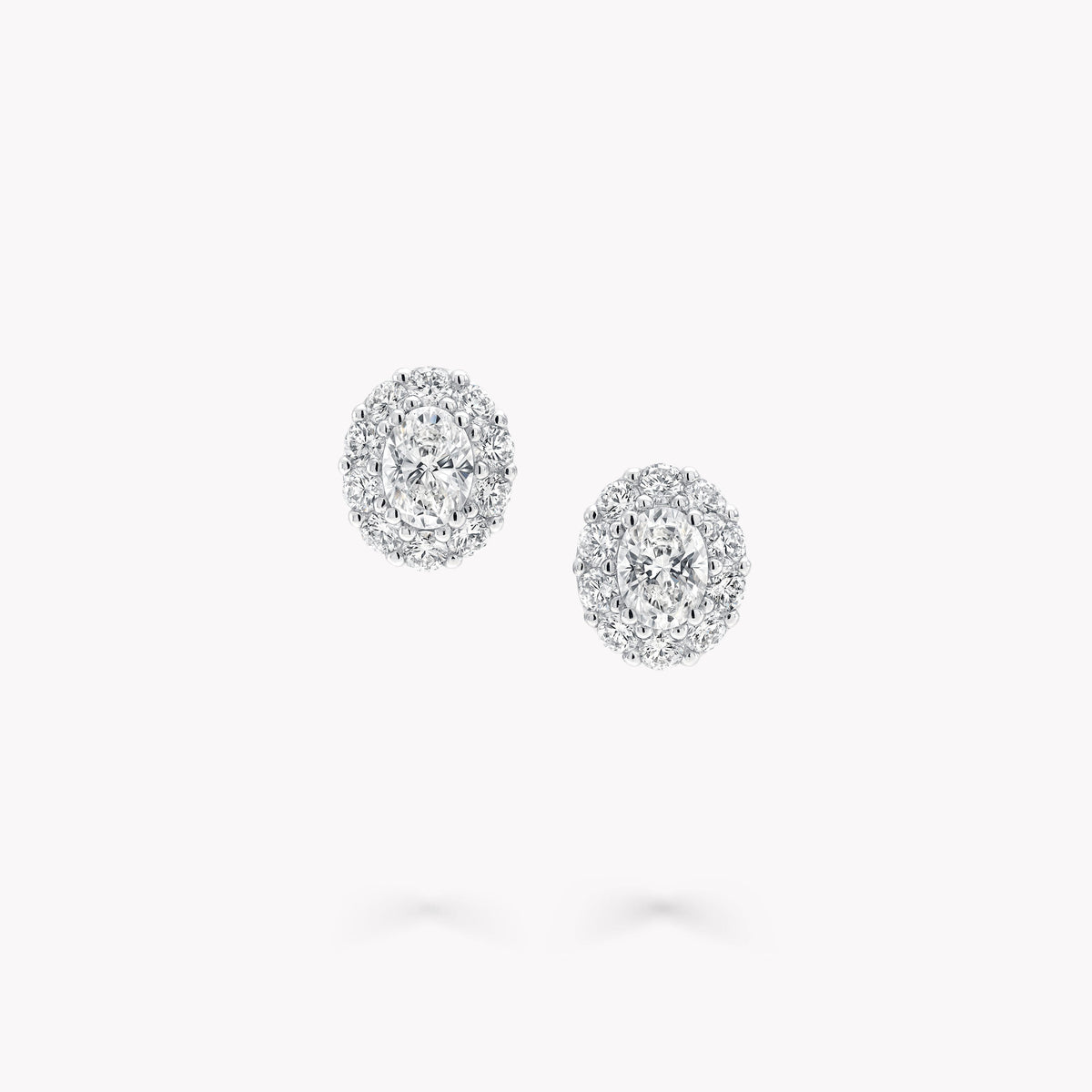 Carave Paris Oval Halo Diamond Stud Earrings