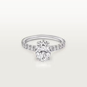 Carave Paris Oval Solitaire Pavé Ring