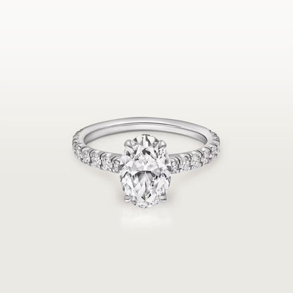 Carave Paris Oval Solitaire Pavé Ring