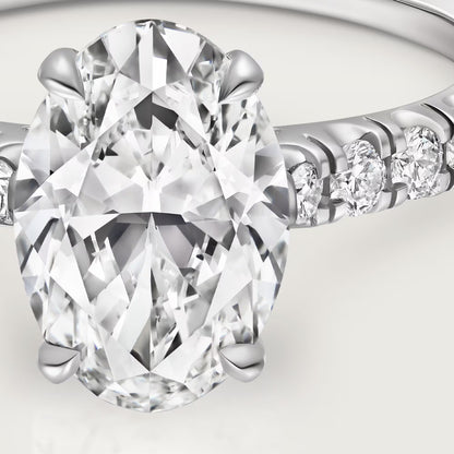 Carave Paris Oval Solitaire Pavé Ring