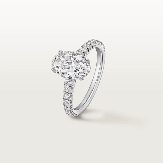Carave Paris Oval Solitaire Pavé Ring