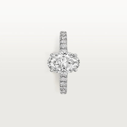 Carave Paris Oval Solitaire Pavé Ring