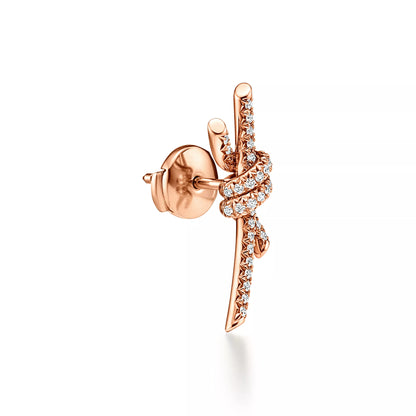 Carave Paris Pavé Barbed Knot Drop Earrings