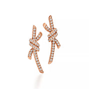 Carave Paris Pavé Barbed Knot Drop Earrings