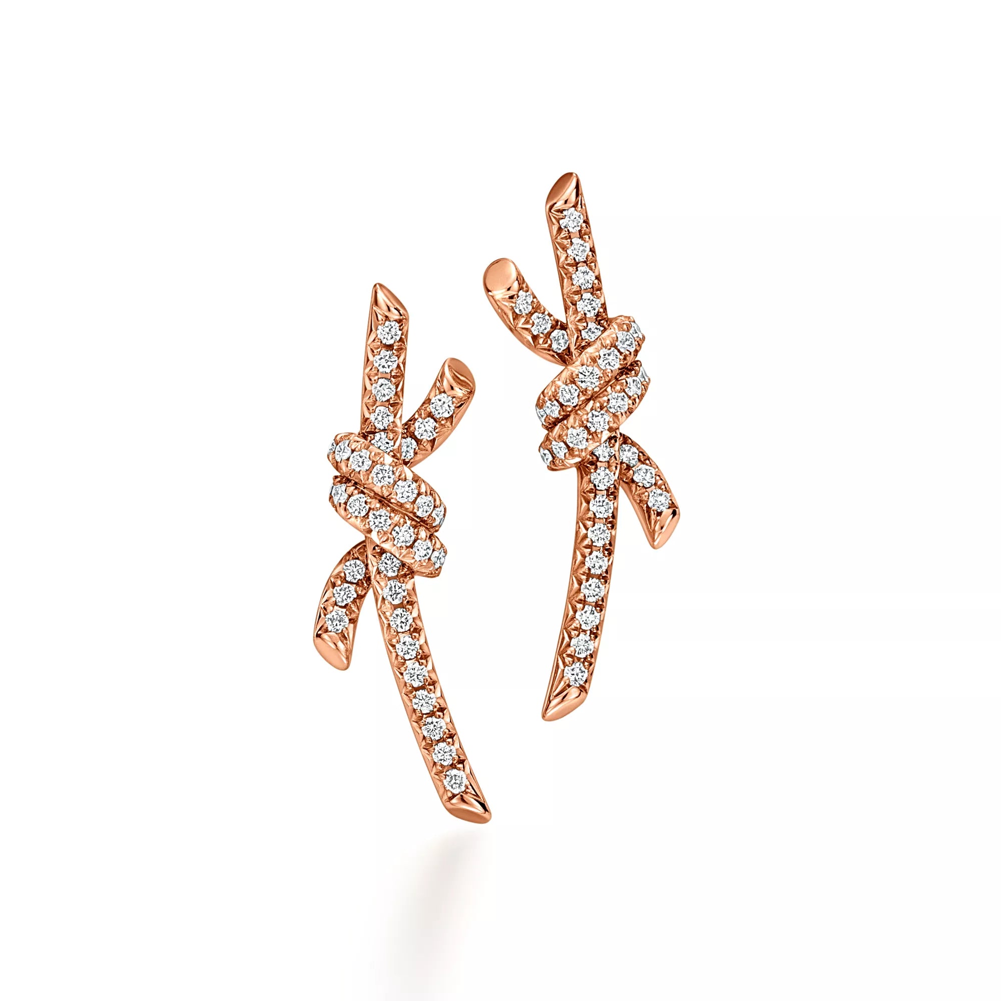 Carave Paris Pavé Barbed Knot Drop Earrings