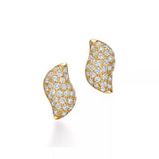 Carave Paris Pavé Crystal Organic Stud Earrings