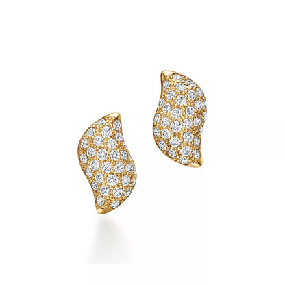 Carave Paris Pavé Crystal Organic Stud Earrings