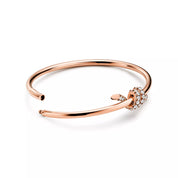 Carave Paris Pavé Diamond Nail Wrap Rose Gold Bangle for Women