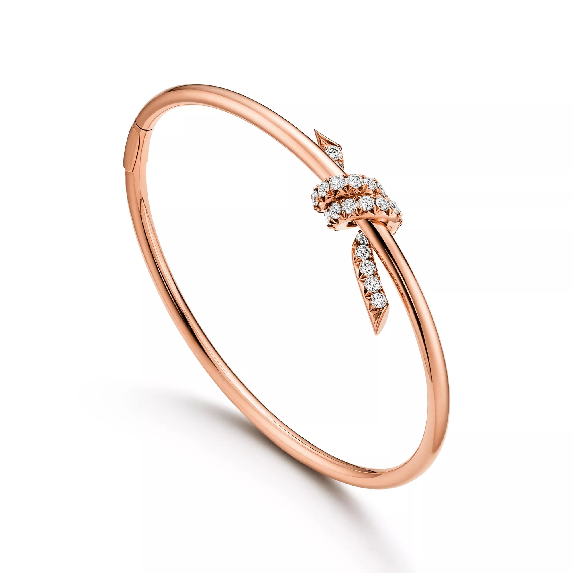 Carave Paris Pavé Diamond Nail Wrap Rose Gold Bangle for Women