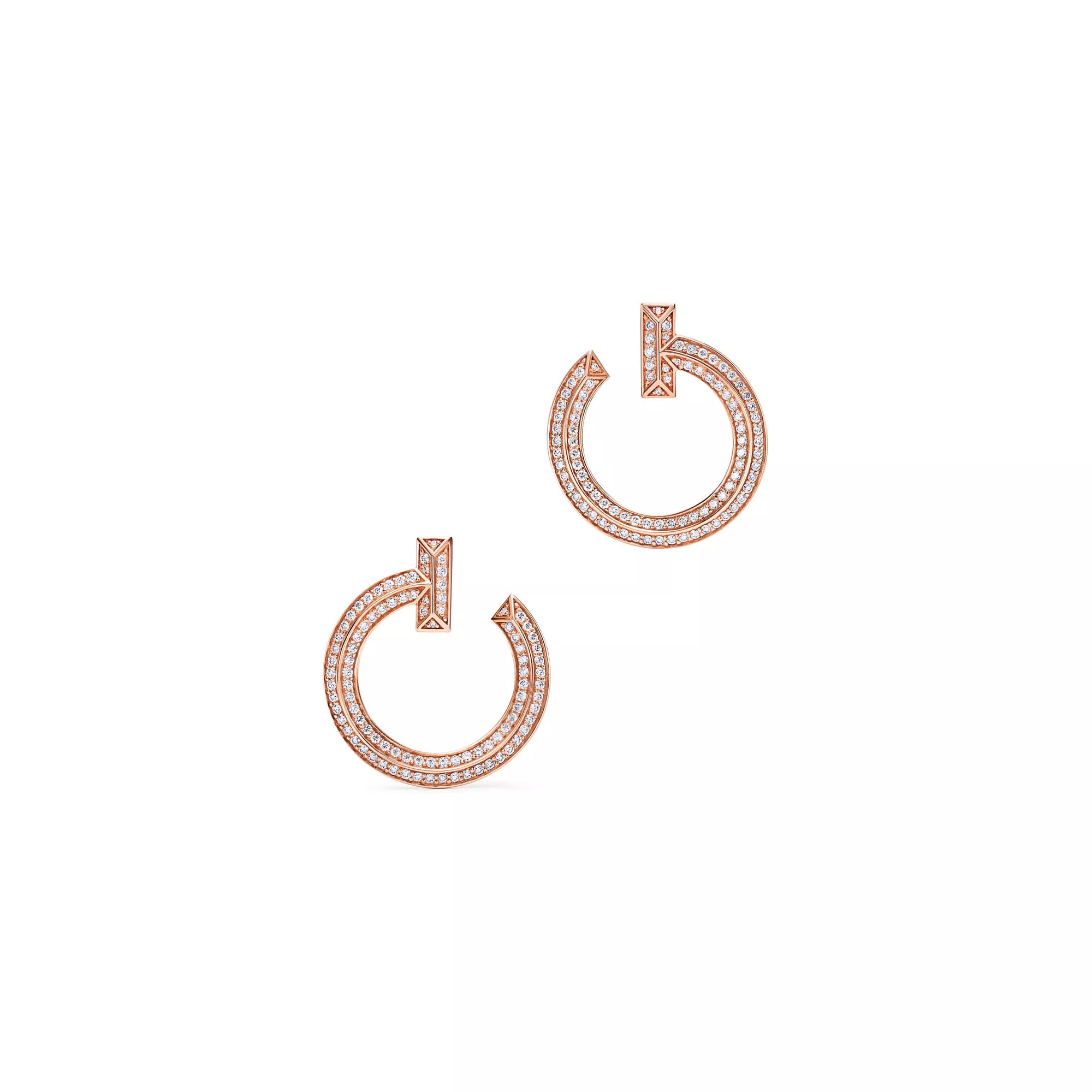 Carave Paris Pavé Double Circle Open Hoop Earrings