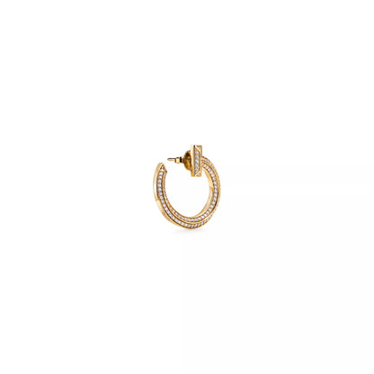 Carave Paris Pavé Double Circle Open Hoop Earrings