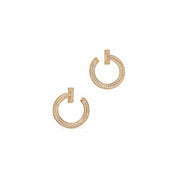 Carave Paris Pavé Double Circle Open Hoop Earrings