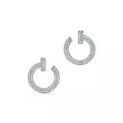 Carave Paris Pavé Double Circle Open Hoop Earrings