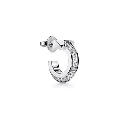 Carave Paris Pavé Geometric Open Hoop Earring