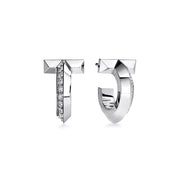 Carave Paris Pavé Geometric Open Hoop Earring