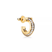 Carave Paris Pavé Geometric Open Hoop Earring