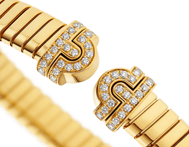Carave Paris Pavé Heart Flex Bangle Bracelet