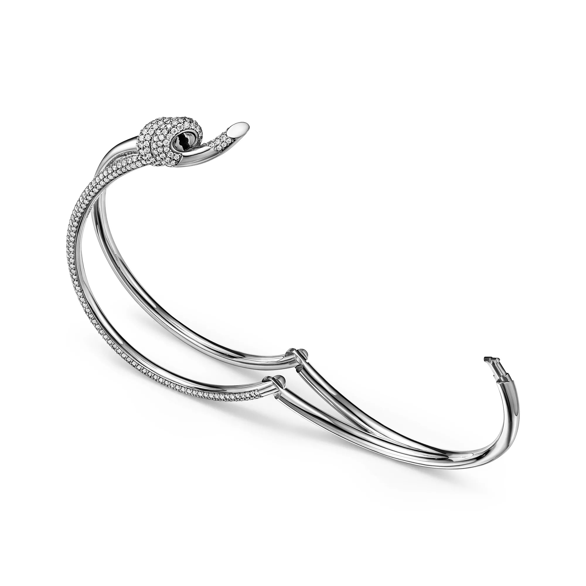 Carave Paris Pavé Knot Bangle Bracelet