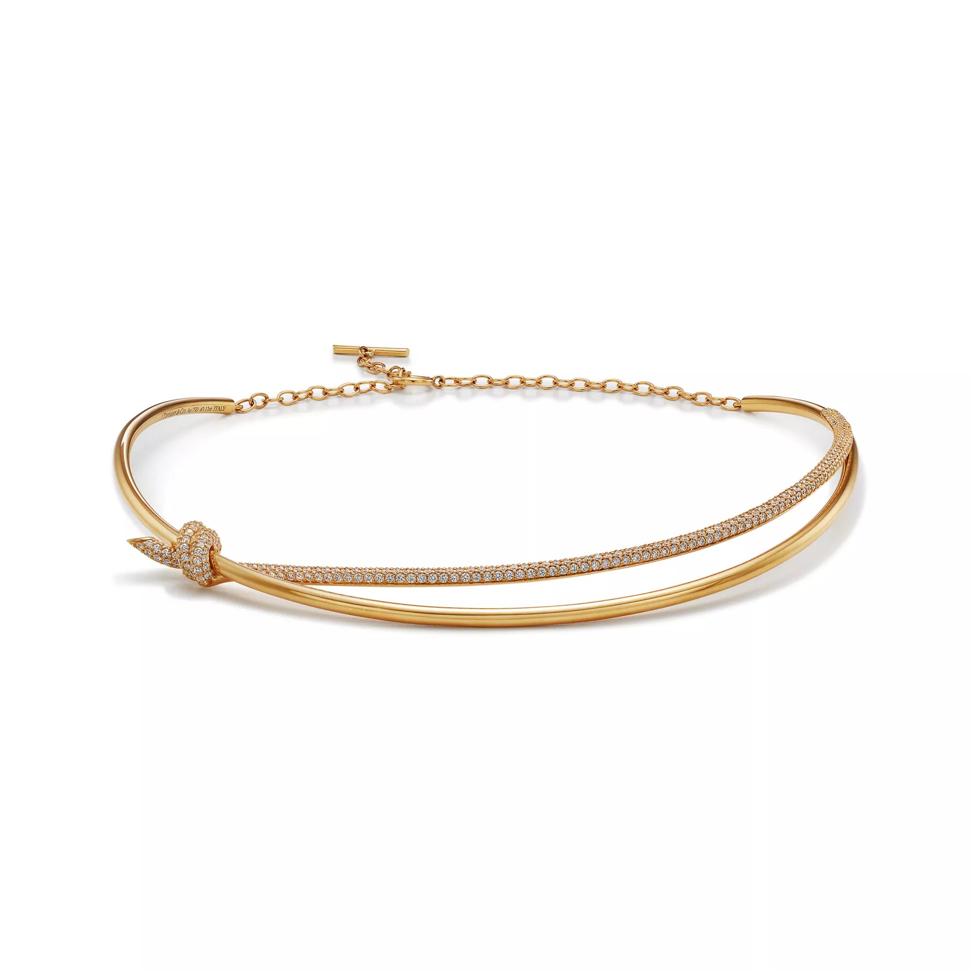 Carave Paris Pavé Knot Collar Necklace in Gold