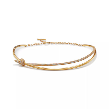 Carave Paris Pavé Knot Collar Necklace