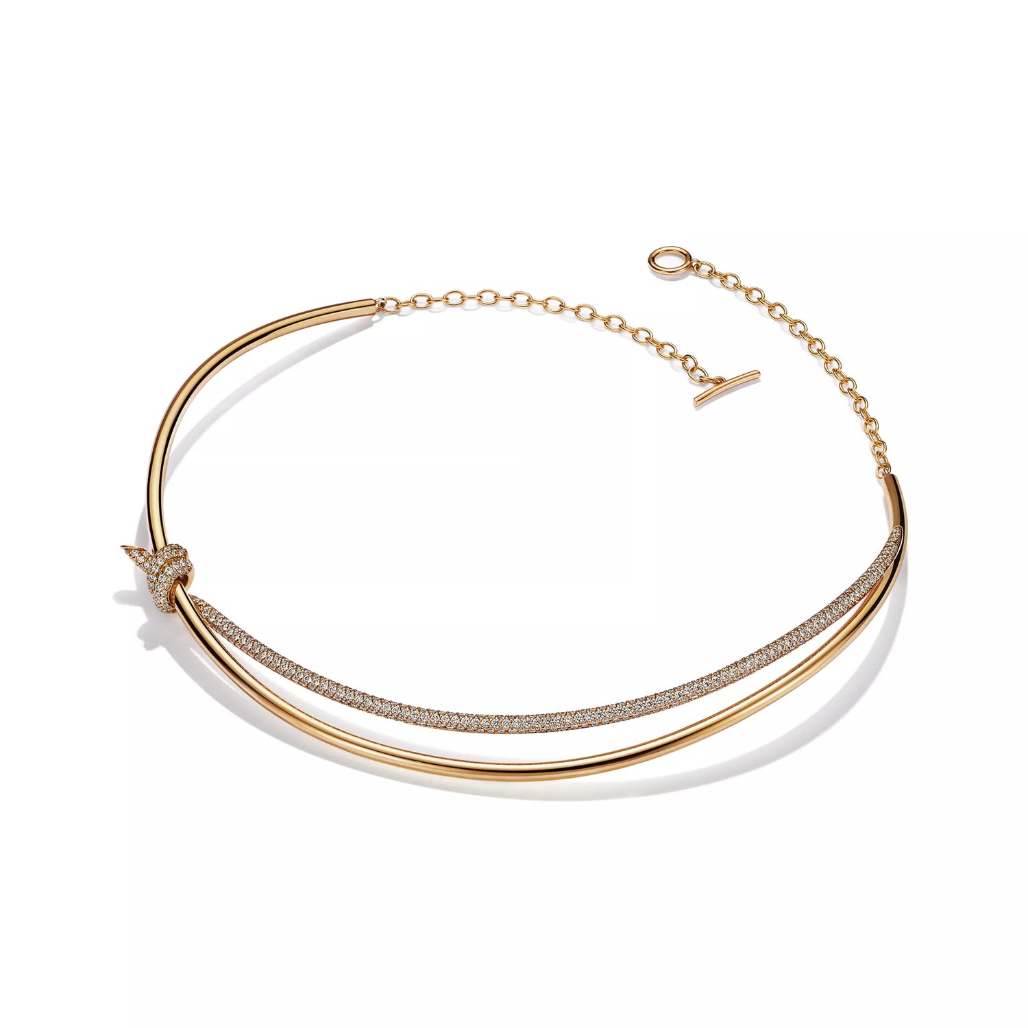 Carave Paris Pavé Knot Collar Necklace
