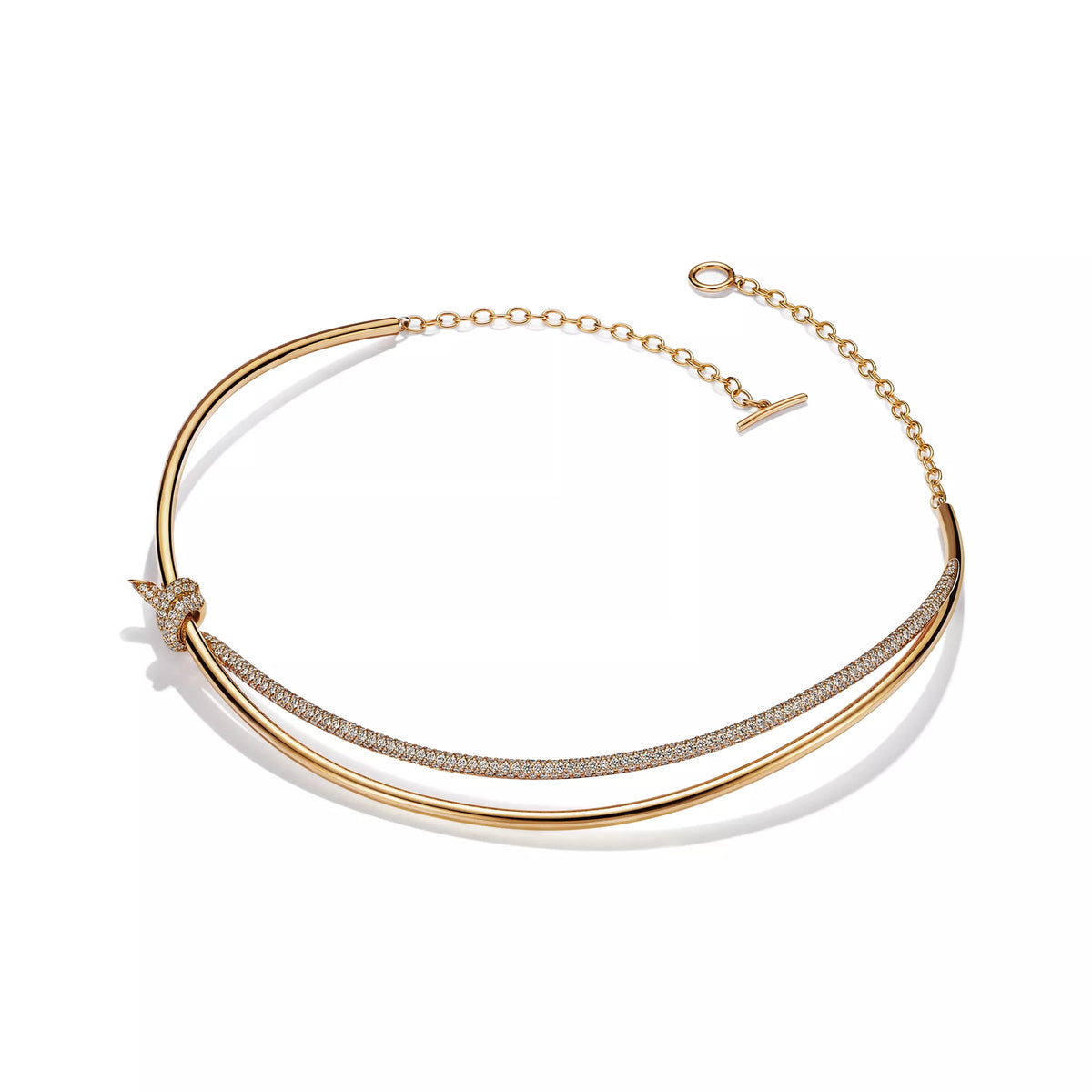 Carave Paris Pavé Knot Collar Necklace