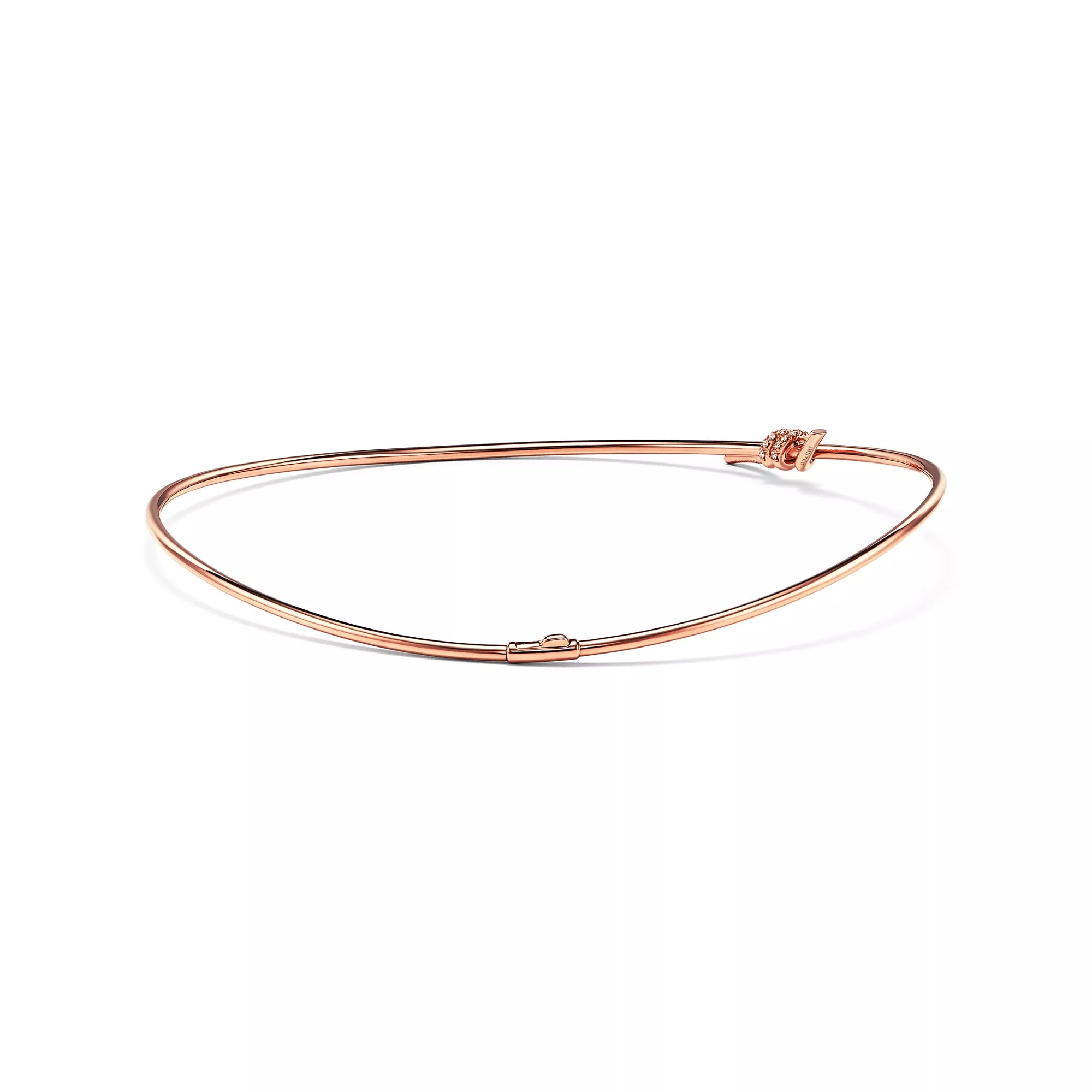 Carave Paris Pavé Knot Collar Necklace in Rose Gold
