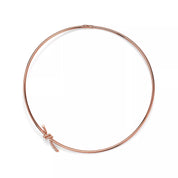 Carave Paris Pavé Knot Collar Necklace in Rose Gold