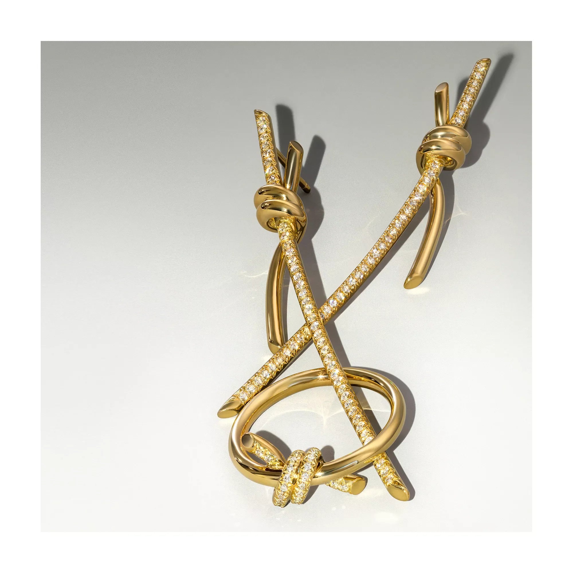Carave Paris Pavé Knot Drop Earrings