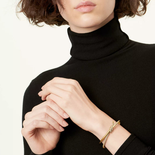 Carave Paris Pavé Knot Bangle Bracelet