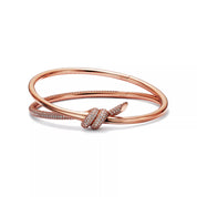 Carave Paris Pavé Nail Rose Gold Bangle Bracelet