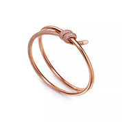 Carave Paris Pavé Nail Rose Gold Bangle Bracelet