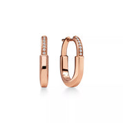 Carave Paris Pavé Rectangular Huggie Hoop Earrings