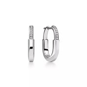 Carave Paris Pavé Rectangular Huggie Hoop Earrings