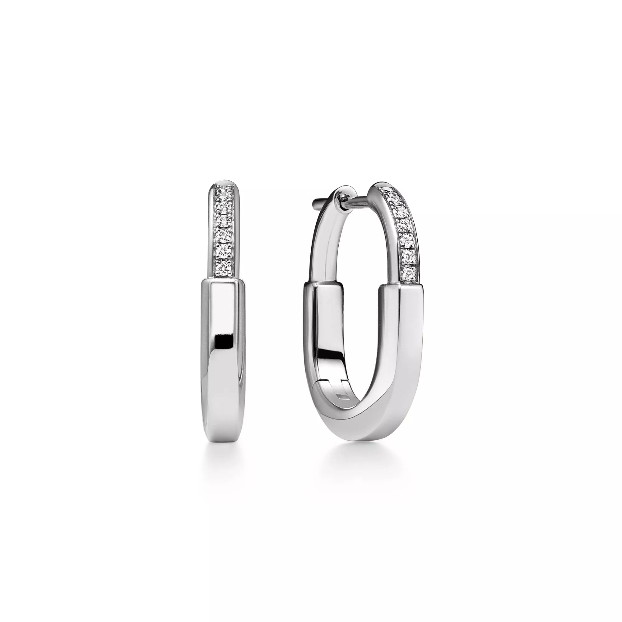 Carave Paris Pavé Rectangular Huggie Hoop Earrings