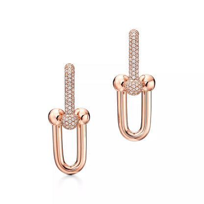 Carave Paris Pavé Sphere Link Hoop Earring