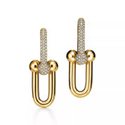 Carave Paris Pavé Sphere Link Hoop Earring