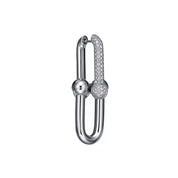 Carave Paris Pavé Sphere Link Hoop Earring