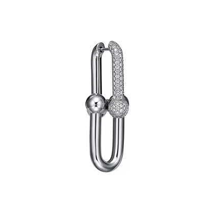 Carave Paris Pavé Sphere Link Hoop Earring