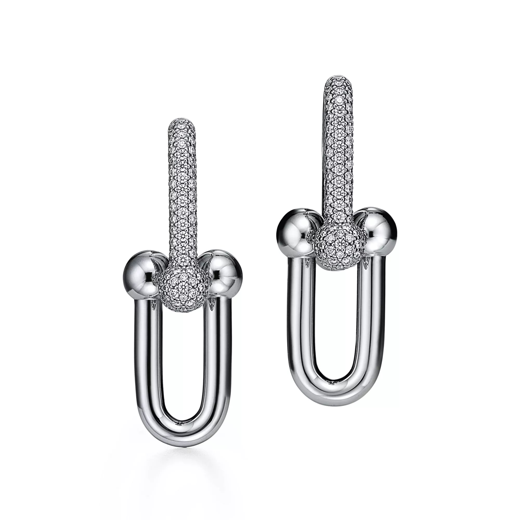 Carave Paris Pavé Sphere Link Hoop Earring