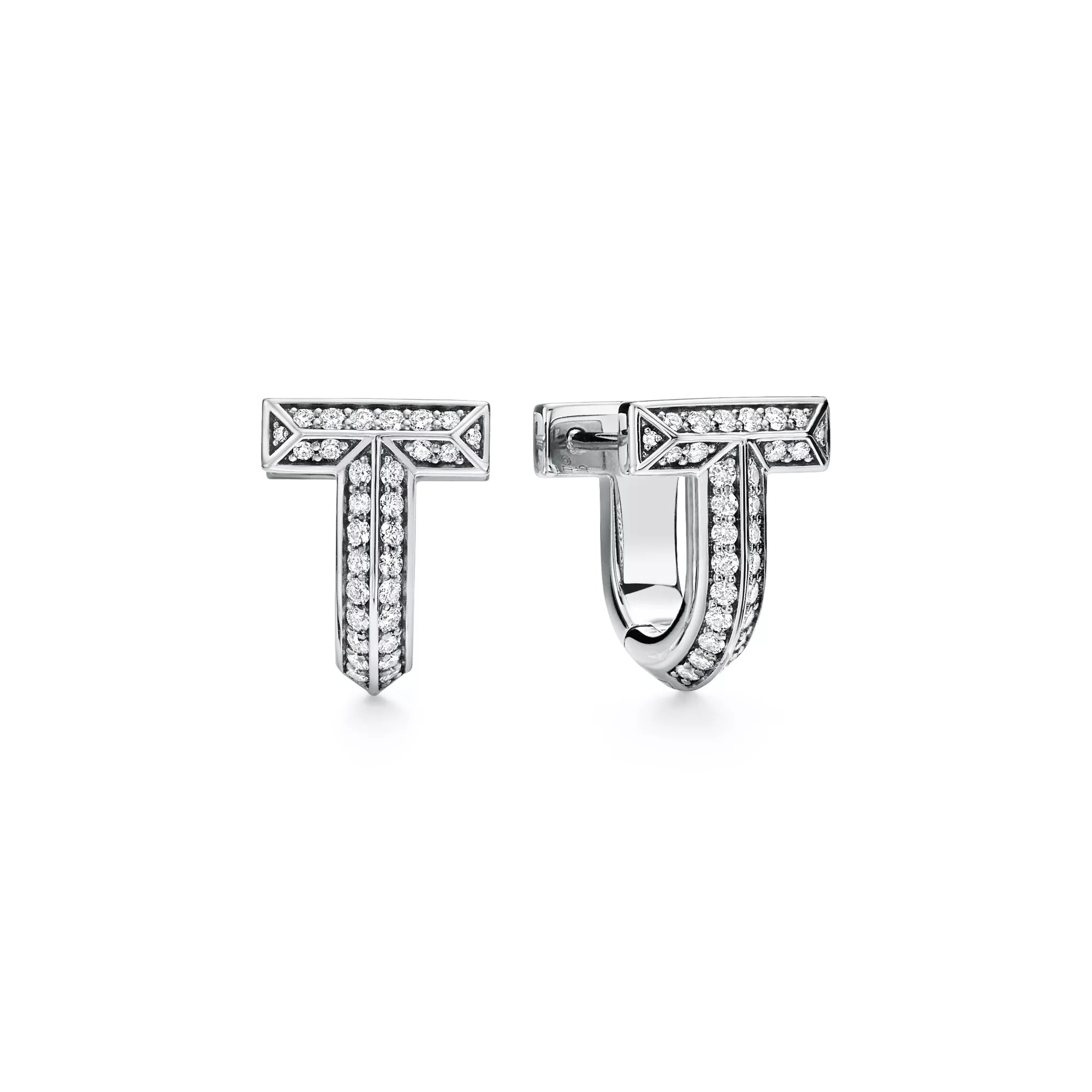 Carave Paris Pavé T-Shape Huggie Earring