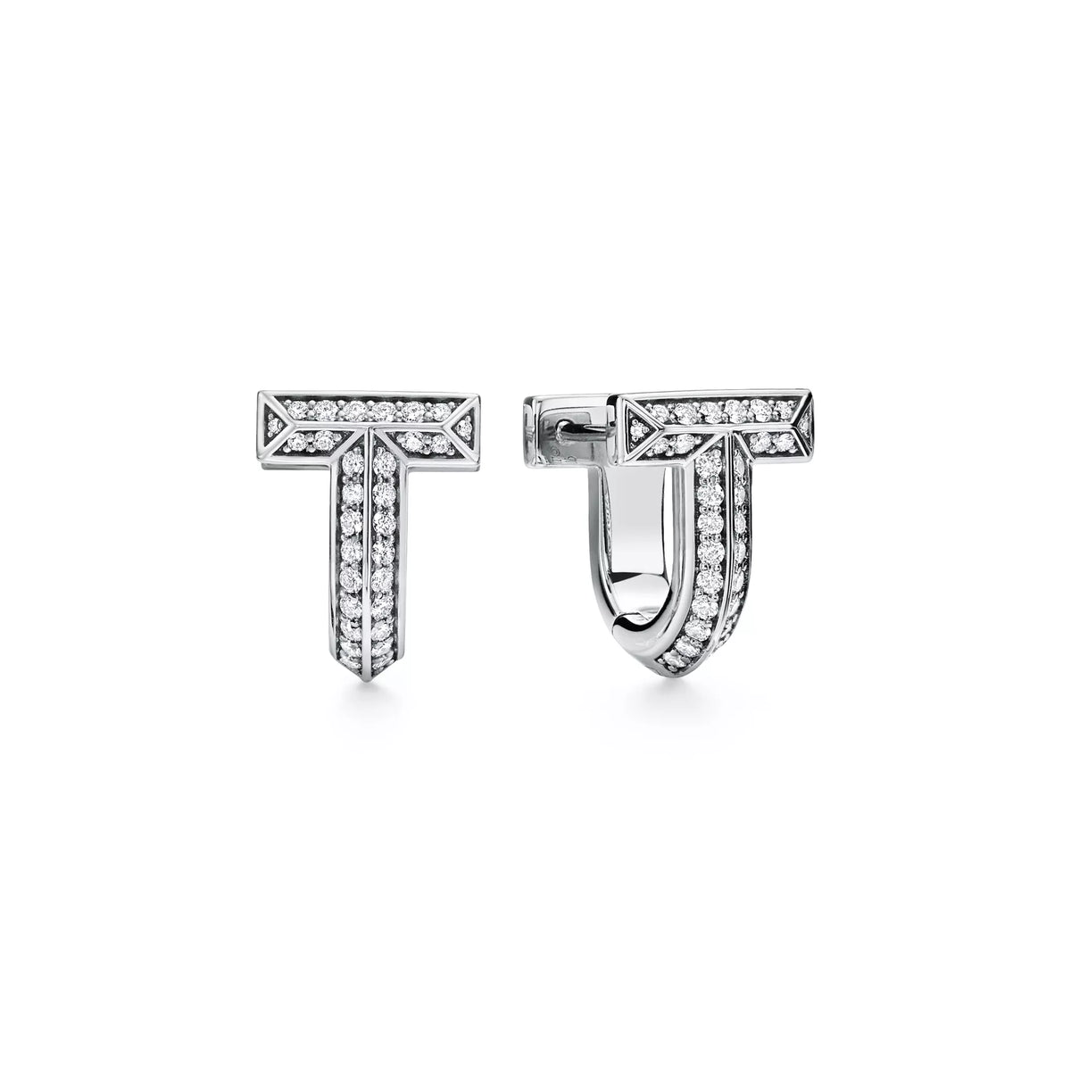 Carave Paris Pavé T-Shape Huggie Earring
