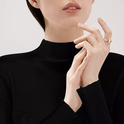 Carave Paris Pavé T Wrap Diamond Ring