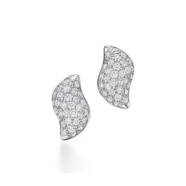 Carave Paris Pavé Wave Diamond Stud Earrings