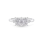 Carave Paris Pear Shaped Cluster Diamond Engagement Ring