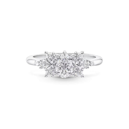 Carave Paris Pear Shaped Cluster Diamond Engagement Ring