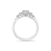 Carave Paris Pear Shaped Cluster Diamond Engagement Ring