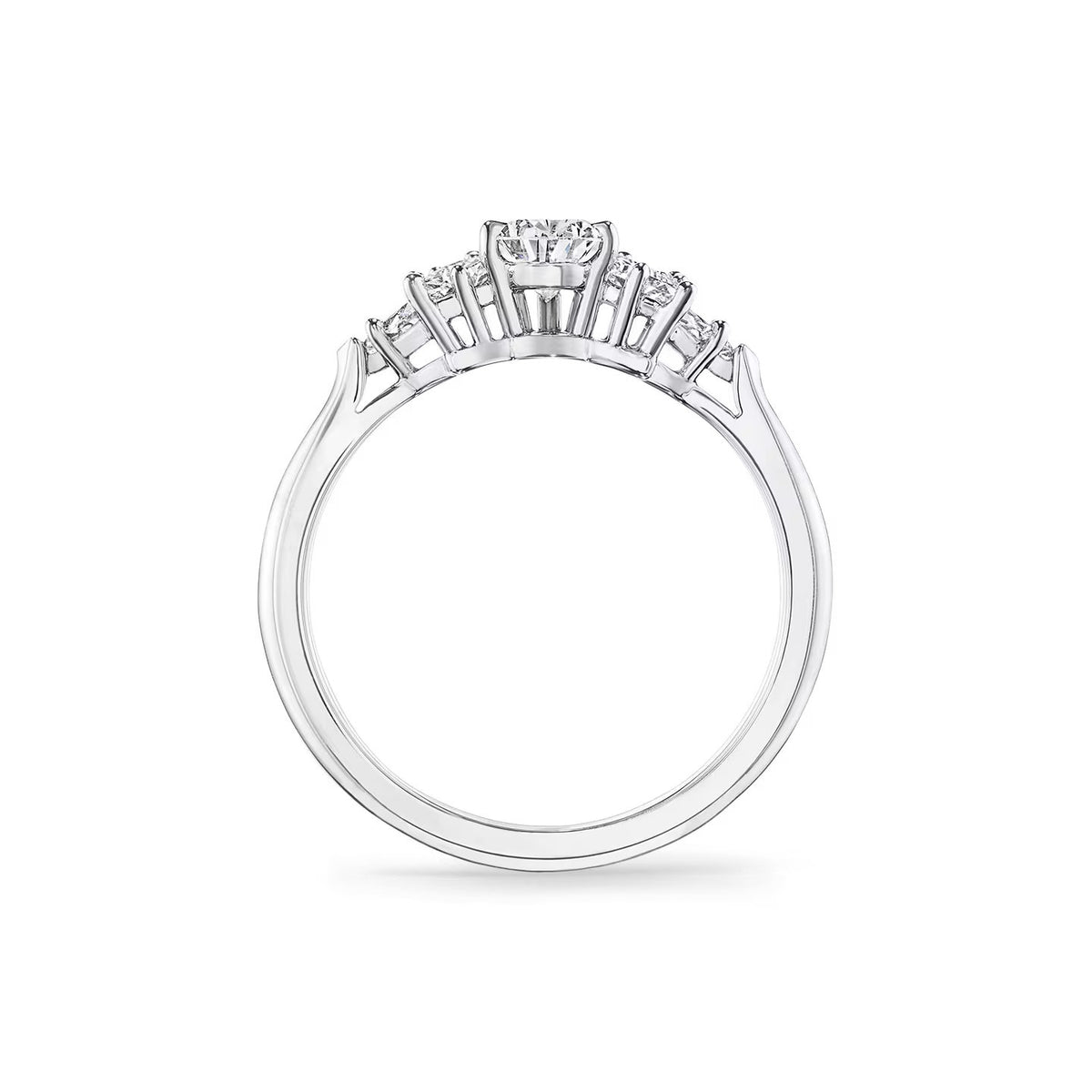 Carave Paris Pear Shaped Cluster Diamond Engagement Ring