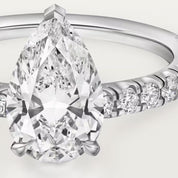 Carave Paris Pear Solitaire Pavé Ring